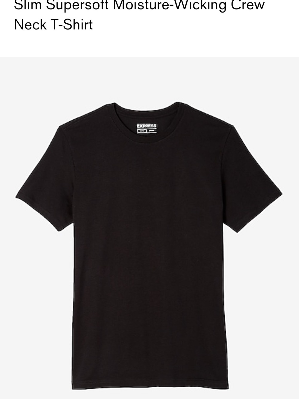 Express Slim Supersoft Moisture-Wicking Crew Neck T-Shirt - Black/Blue/White